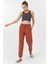 Lacivert Basic Sıfır Kol Dar Kalıp U Yaka Kadın Crop Top Atlet - 97160 4