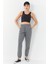 Lacivert Basic Sıfır Kol Dar Kalıp U Yaka Kadın Crop Top Atlet - 97160 2