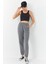 Lacivert Basic Sıfır Kol Dar Kalıp U Yaka Kadın Crop Top Atlet - 97160 4