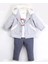 Erkek Bebek Kapşonlu İçi Peluş Ceketli 3'lü Takım 1