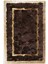 Gold Varaklı Kahverengi Toskana Halı 140 x 140 cm Yuvarlak 1