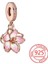 925 Ayar Gümüş Pembe Kiraz Çiçeği Sallantılı Charm 3