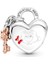 Disney Mickey Mouse ve Minnie Kilit Charm 925 Ayar Gümüş Charm 2
