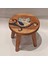 Baykuşlu Ahşap Çocuk Taburesi / Ahşap Boyalı ve Oymalı Çocuk Tabure (Portatif Ayaklı )Yükseklik: 24 Cm, Çap: 26 cm 1
