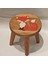 Tilki Figürlü Ahşap Çocuk Taburesi / Ahşap Boyalı ve Oymalı Çocuk Tabure (Portatif Ayaklı )Yükseklik: 24 Cm, Çap: 26 cm 1