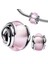 Etrafı Çevrili Pembe Murano Cam Charm 1