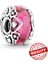 925 Ayar Aşkınızı Ortaya Çıkarın Pembe Murano Cam Charm 2