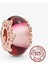 925 Ayar Pembe Murano Camı ve Yaprak Charm'ı 3
