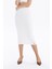 Slim Fit Basic Midi Boy Kadın Triko Etek 2