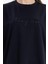 Bisiklet Yaka Oversize Emboss Baskılı Kadın T-Shirt 4
