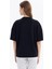 Bisiklet Yaka Oversize Emboss Baskılı Kadın T-Shirt 5