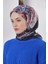 Siyah-Gri Loryan Scarf Diamond Diya Eşarp 1