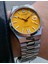 Otomatik Sarı Çelik Kordonlu Erkek Kol Saati Su Geçirmez 3
