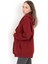 Kadın Bordo Fermuarlı Şardonlu Kapüşonlu Oversize Sweatshirt - 9015 3