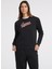Siyah Kadın Bisiklet Yaka Normal Kalıp Desenli Sweatshirt Gj Cn Reg Guess J Sc - Organıc Co/p 2