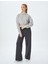 Kapüşonlu Uzun Kollu Crop Beli Lastikli Oversize Sweatshirt 1