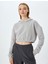 Kapüşonlu Uzun Kollu Crop Beli Lastikli Oversize Sweatshirt 2