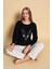 Kadın Siyah Tweety Desenli Kadın Iki Iplik Pijama Takımı 1