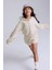 (Kids Girl) Fermuarlı Kapüşonlu Kanguru Cep Sweatshirt 1