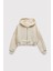 (Kids Girl) Fermuarlı Kapüşonlu Kanguru Cep Sweatshirt 5
