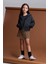 (Kids Girl) Fermuarlı Kapüşonlu Kanguru Cep Sweatshirt 2