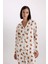 Fall in Love Desenli Pijama Takımı Uzun Kollu Üst Beli Lastikli Alt D2278AX24WN 4
