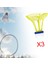 3 Adet Rüzgar Geçirmez Badminton Badminton Raketle Parklar Bahçe Egzersizi Için Sarı (Yurt Dışından) 5