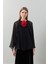 Çiçek Aksesuarlı Dokuma Bluz Siyah K2513032_001 1