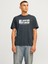 Jack & Jones Jack&jones 12262662 Jorportland Block Brandıng Ss Cn Ln Erkek T-Shirt Haki Yeşil 1