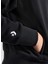 siyah kadın dik regular fit düz sweatshirt wordmark 1/2 zıp black 3
