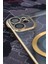 iPhone 11 Uyumlu Altın Sarı Gold Renkli Ince Kenarlı Şeffaf Sert Kapak Kılıf 2