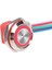 WD12C1-WIRED-P1-E 12 mm Düz Yaylı Kırmızı Işıklı Metal Buton - Kablolu 1