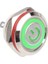 WD12C1-PIN-P1-EC 12 mm Düz Yaylı Işıklı Metal Buton - Yeşil 1