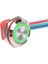 WD12C1-WIRED-P1-E 12 mm Düz Yaylı Yeşil Işıklı Metal Buton - Kablolu 1