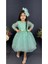 Pullu Simli Dantel Tokalı Kız Çocuk Abiye MNK0538 1
