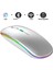 Şarjlı Kablosuz Mouse Bluetooth 2.4ghz Rgb Işıklı Sessiz Tıklama Tablet Telefon Bilgisayar Uyumlu 2