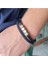 Lacivert Örgü Erkek Çelik Bileklik 3