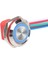 WD12C1-WIRED-P1-E 12 mm Düz Yaylı Mavi Işıklı Metal Buton - Kablolu 1