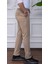 Erkek Bej Örme Jogger Pantolon 2