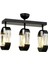FZ-7380-3S-BSY Siyah Boyalı Modern Avize 1