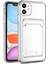 Iphone 12 Uyumlu Kapak Kamera Korumalı Kartlıklı Şeffaf Silikon Kılıf 1