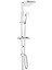 Sguare Tower Duş Sistemi 200X200MM Kare Tepe Duşu+3 Yönlü Yönlendirici 1