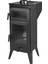 Ikiz Soba Geniş Camlı Pelet Şömine Sobası - 6 Kw, Fırınlı, Ayarlanabilir Isı, Saç, Döküm Kuzine Soba,pruva, 1