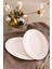 Liana 2’li 30 cm Porselen Kayık Tabak Krem 1