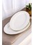 Liana 2’li 30 cm Porselen Kayık Tabak Krem 3