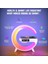 G63 Kablosuz Şarj Alarm Saat ve Hoparlör Özellikli Mini Masa Lambası 3 In 1 Rgb Işıklı 3