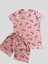 Kız Çocuk Pamuklu Unıcorn Desenli Fitilli Kumaş Kısa Kollu Şortlu Pijama Takımı 1
