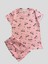 Kız Çocuk Pamuklu Unıcorn Desenli Fitilli Kumaş Kısa Kollu Şortlu Pijama Takımı 2