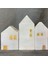 El Yapımı 4 Lü Set Özel Tasarım Ev Figürlü Mumluk 10CM - 8cm - 7cm - 6cm 3