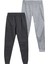 Çocuk Beli Lastikli Jogger Eşofman Altı 2'li Set 2